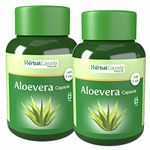 Harc Herbal Canada Aloe Vera Capsule (Pack of 60 Veg Capsules x 2) (Pack of 2)