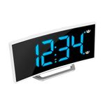 MARATHON Curved Display LED Clock with Dual Alarm and USB Charging Port