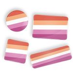 LGBT Lesbian Pride Flag pin badge button or fridge magnet