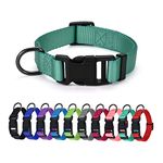 AUDWUD Thick Nylon Collar,Classic Adjustable Dog Collar in Multiple Colors,Suitable for Small,Medium and Large Dogs,4 Sizes