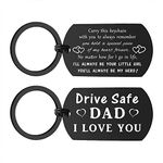 ENGZHI Dad Birthday Gifts from Daughter - Drive Safe I Love You Dad - Fathers Day Keychain from Daughter