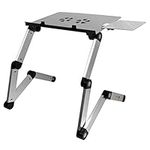 Gorilla Tech Newton Laptop Stand Adjustable Laptop Tray, Laptop Table for Bed Sofa, Standing Desk, Folding Laptop Desk for Home and Office, Very Sturdy 4 Leg Segments, Mouse Pad, Dual Cooling Fans