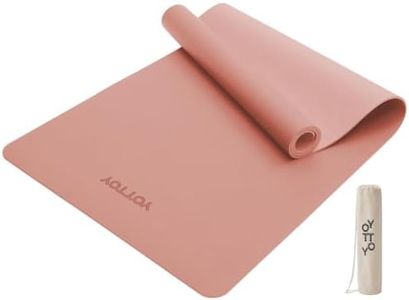 YOTTOY Yoga Mat,Non-Slip Hot Yoga Mat with Anti-Tear Design and Friendly Natural Rubber Yoga Mat with Strap and Bag