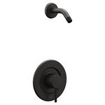 Moen T2192NHBL Align Posi-Temp Pressure Balancing Modern Shower Trim Kit Without Showerhead, Valve Required, Matte Black