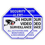 HISVISION 2Pack Video Surveillance Sign, 10" x 10" Security Warning Reflective Aluminum Signs, UV Protected & Waterproof Indoor Or Outdoor Use for Home Business CCTV Security Camera