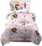 Franco Gabby's Dollhouse Kids Bedding Super Soft Comforter and Sheet Set with Sham, 5 Piece Twin Size, (Official Licensed Product)