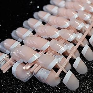 Tpubmity Faux ongles de courts et naturels, kit faux ongles, 240 PCS 12 tailles différentes, French Manucure Naturel Manucure Ongles Faux ongles et accessoires Nail Art Tip Décor Outils