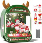 Christmas Claw Machine for Kids, Holiday Toys for Girls Age 6+, Mini Arcade Game Vending Machine with Plush Toys and Candy Dispenser, Festive Claw Game Machine, for Girls