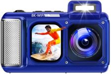 Maxmango V08 Pro 49FT Underwater Camera-8K 90MP WiFi Touchscreen Waterproof Digital Camera,2.8'' Dual-Screen Rugged Dustproof Shockproof Compact Point and Shoot Camera Snorkeling-64GB &1800mAh