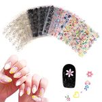 Chenkaiyang 90 Sheets Nail Art Stickers 3D Design Self-adhesive Transfer Decals Mix Color Manicure Beautiful Fashion Accessories Decoration