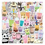 N/C Bubble Tea Stickers 50 pcs Cute Pearl Milk Tea Vinyl Waterproof Stickers for Teens Girls Kids,Perfect for Waterbottle Laptop Phone Fridge Guitar Luggage Bumper Computer Car Summer Drink Stickers