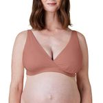 BRAVADO! DESIGNS Women's Ballet Nursing Bra for Breastfeeding Wireless Sleep Maternity Bra Regular Cup, Roseclay Sustainable Fabric, Small