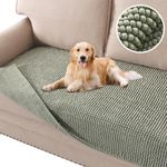 H.VERSAILTEX Plush Chenille Dog Bed Cover Thick Soft Sofa Cover for 3 Cushion Couch Anti Slip Couch Cover Furniture Protector for Dog, Pet, Cat (35" x 82", Sage)