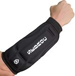 Sedroc Pro Martial Arts Forearm Guards Padded Sleeves with Arm Pads - Pair, Black, Large - 12" long