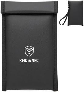 XIAODUN 2 Pack Faraday Bags for Phones - [5G/Bluetooth/WiFi/GPS] Signal Blocker, Fireproof Waterproof Anti-Scratch | Detachable Wrist Strap, RFID Blocking Anti-Tracking Pouch