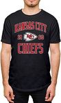 Hybrid Sports - NFL Established - Officially Licensed Adult Short Sleeve Fan Tee for Men and Women - Team Colors, Kansas City Chiefs - Black, XX-Large