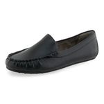 Aerosoles Women's Driving Style Loafer, Black Faux Leather, 12 Wide