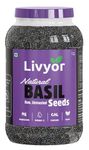 Livyor Raw Basil Seeds for eating | Sabja Seeds | Tukmaria (1kg)