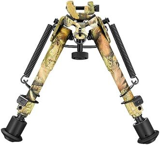 CVLIFE 6-9 Inches Picatinny Bipod with Adapter, Rifle Bipod for Shooting and Hunting, Camo Design