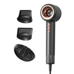 DRiFY Vortex D3 Intelligent Hair Dryer|Ionic Technology|Cool&Hot Air|1400 Wattts Volumizer for Frizz-Free Hair|Luxury Salon Hair Dryer for Women|Quick Drying|Smooth,Shiny Hair|Steel Grey&Rose Gold