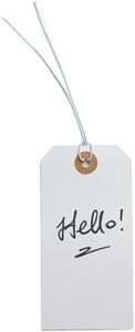 Ztowoto 100 Pcs Gift Tags ，Writable Blank Price Tags with String，12 * 6cm Gift Tags with String Attached,Price Tag Price Labels for Product Jewelry Clothing Tags Pricing Gift Yard(2 Colour)