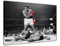 Pastello Muhammad Ali Red Gloves, Canvas Wall Art, Wall Art Picture Print for Living Room and Bedroom (77cm x 51cm / 30 x 20inch)