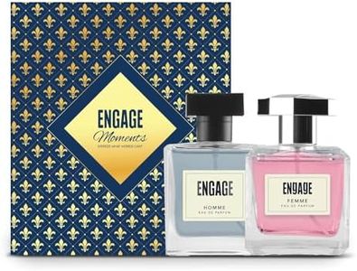 Engage Gift Set - Moments Luxury Perfume Gifts For Women & Men, Homme & Femme 200ml, Long Lasting Smell Men & Women Perfume, Pack of 2, Best Diwali Gift Hamper by ITC, Eau De Parfum