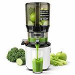 Kuvings AUTO10 Cold Press Juicer White - Hands-Free Masticating Juicer With 240W Motor - Quiet Electric Juicer Machine With 100 Ounce Batching Hopper for Juice, Smoothies, Nut Milk, and Sorbets