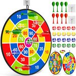 Doloowee 29 Inches Kids Dart Board Set, Boys Toys Double Sided Dartboards with 20 Velcro Sticky Balls, 8 Darts, Indoor Outdoor Party Games Toys Gifts for 4 5 6 7 8 Year Old Boy Girl and Adult