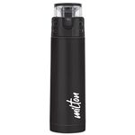 Milton Atlantis 900 Thermosteel Insulated Water Bottle, 750 ml, Black | Hot and Cold | Leak Proof | Office Bottle | Sports | Home | Kitchen | Hiking | Treking | Travel | Easy to Carry | Rust Proof