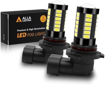 Alla Lighting 9006 LED Fog Light Bulbs 2800 Lumens Xtreme Super Bright 9006 LED Bulb 5730 33-SMD LED 9006 Bulb HB4 9006 LED Fog Lights for Car Truck Van - 6000K Xenon White