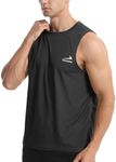 Viisendy Pro Men's Tank Tops Sleeveless Gym Shirt Running Athletic Top Black M