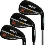 Japan Pron Wedge Set or Single Golf Club,TRV Model,USGA R A Rules,Black Oil Finish,52 56 60 Degree,10 12 8 Bounce,Krisa Steel Shaft,Pack of 3