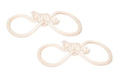 ESSELKAY Soft Cotton Rope Handcuffs, Adjustable, Off-White, for Couples (Pack of 2)