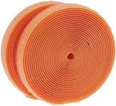 IHKFILAN 5 Yards Sew On Hook and Loop Tape Fastening Nylon Fabric Tape with Non-Adhesive for DIY Craft Interlocking Tape Sewing Fasteners (3/4'' Wide, 5 Yard Hook + 5Yard Loop) for Roll,Orange