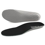 Knixmax Men Sports Insoles with Arch Support Inner Soles Breathable Shoe Inserts Shock Absorption Comfort Cushioned for Running Walking Hiking Mesh Black 8UK - 42EU