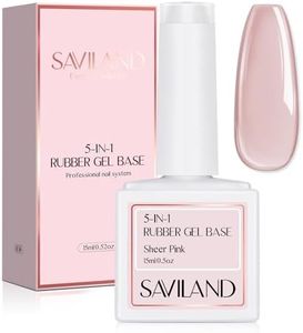 Saviland Builder Gels Nail Kit - 60g Nude Pink Nail Extension Gel Set Nail Strengthen Hard Gel Nail Art Manicure Set with 10pcs Acrylic Nail Brush & 100pcs Nail Forms for Beginners