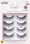 KISS Lash Couture Naked Drama False Eyelashes, 'Cruise', 16 mm, Includes 4 Pairs Of Lashes, Contact Lens Friendly, Easy to Apply, Reusable Strip Lashes