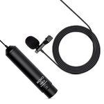 Movo LV4-O XLR Phantom Power Lavalier Omnidirectional Microphone, with Lapel Clip and Windscreen