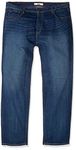 Tommy Hilfiger Men's Big & Tall Relaxed Fit Stretch Jeans, Dark Wash, 46W x 30L