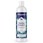 Petpost | Dental Solution for Dogs - Water Additive that Eliminates Bad Breath - Dirt, Gunk, and Tooth Buildup Gone - Natural Tooth Cleaning Solution 474 ml