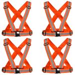 STYLERA High Visibility Protective Safety Reflective Vest Belt Jacket Construction Traffic Reflector Cross Straps Adjustable Belt for Men and Women