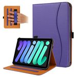 FANRTE iPad Mini 6th Generation Case 8.3 Inch 2021, Premium PU Leather Folio Stand Smart Protective Cover, Multi-Viewing Angles and Auto Wake & Sleep Function for iPad Mini 6th Gen（Purple）