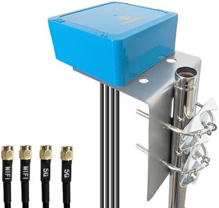 Maswell 4 Combo 5G 2X2 MIMO Plus WIFI7 700-6000MHz Antenna Cellular 5G 4G LTE Screw and Adhesive and L Plate Mount omnidirectional Bluetooth Wimax Zigbee Antenna SMA Male RP SMA Plug Not for Boosting
