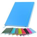 A4 Notebook, Notebook A4 Note Book A4 Notepad The Notebook for School Office Home Business Writing Pads & Diaries Taking 160 Pages (80 Sheets)-Light Blue