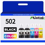 502 Ink Bottles Replacement for Epson 502 T502 Refill Ink Bottles Compatible with Epson EcoTank ET-2850 ET-3850 ET-2760 ET-4760 ET-3760 ET-2700 ET-4750 ET-3700 ET-2750 ET-3750 ET-3710 Printer