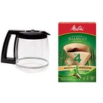 Cuisinart DCC-1200PRCC 12-Cup Glass Replacement Carafe + Melitta 625000 Bamboo Super Premium Coffee Filters (80 Count)