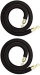 2 Pack Black Velvet Stanchion Rope 