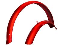 Firmstrong Beach Cruiser Bicycle Fender Set, Front/Rear, Red, 26"