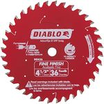 Freud D0436X Diablo 4-3/8-Inch 36 Tooth ATB Cordless Trim Saw Blade with 20-Millimeter Arbor and 3/8-Inch Reducer Bushing, Multi